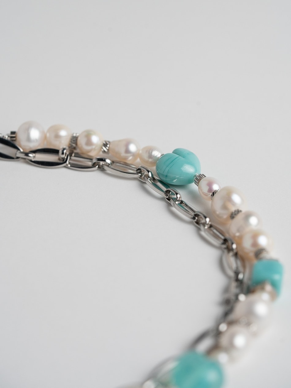 Necklace “Cool Blue Wing” image 3