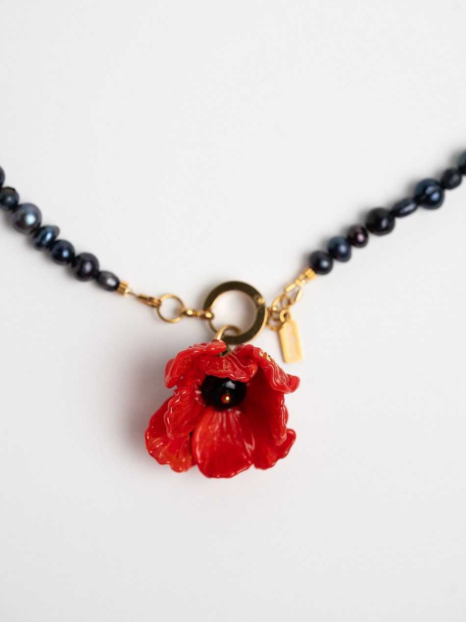Necklace “Midnight Poppy”  image 4
