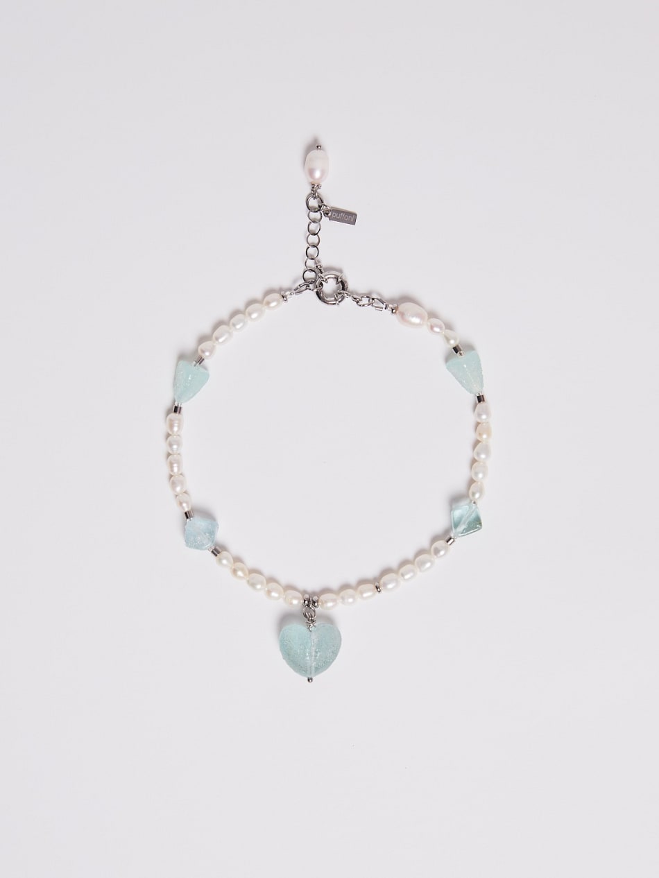 Necklace "Grey bird" image 1