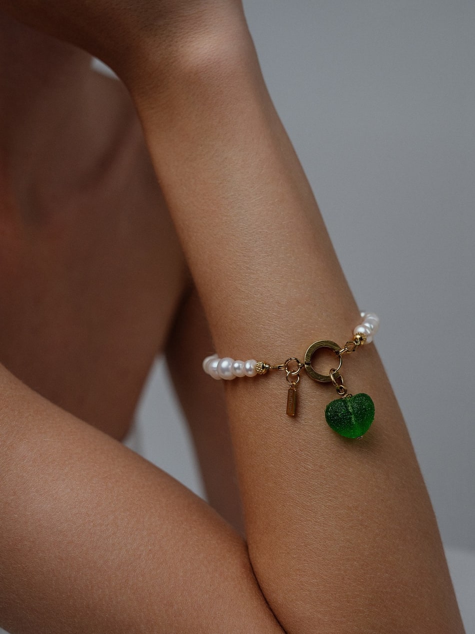 Bracelet "Emerald Spark Heart Bracelet" image 2