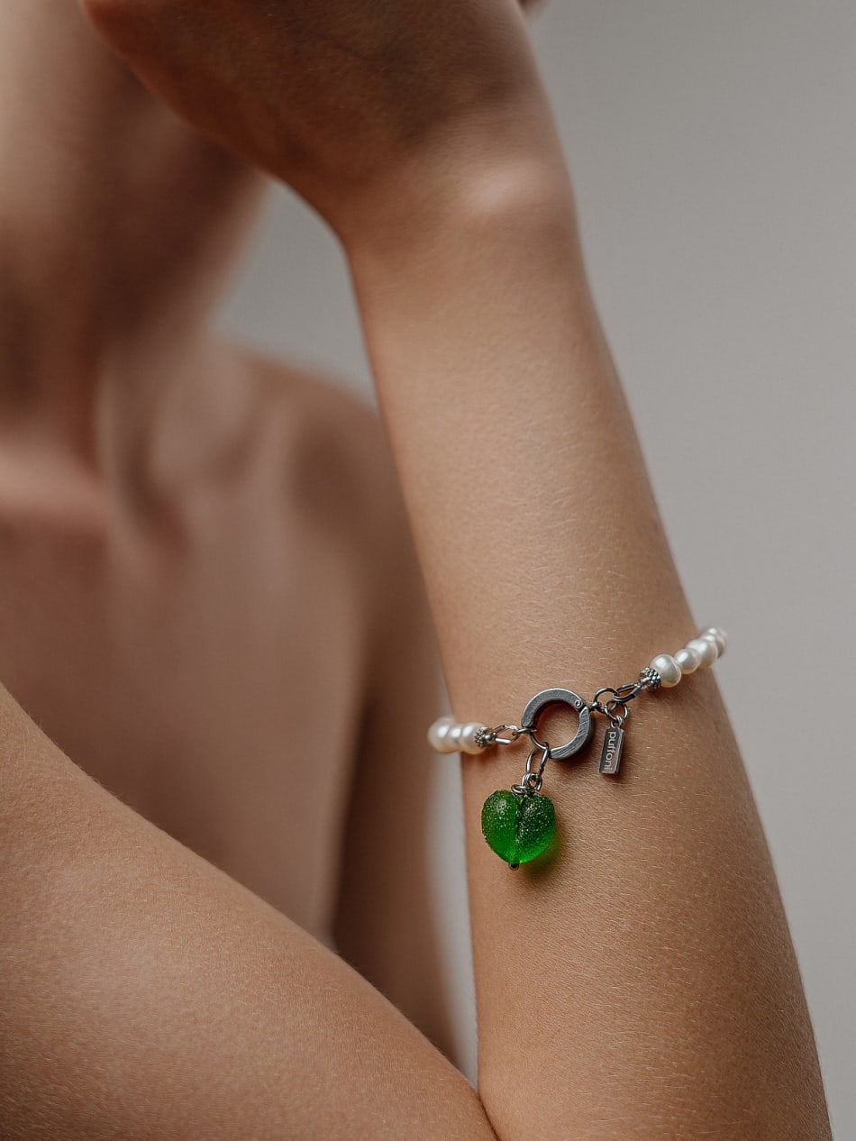Bracelet "Emerald Spark Heart Bracelet" image 2