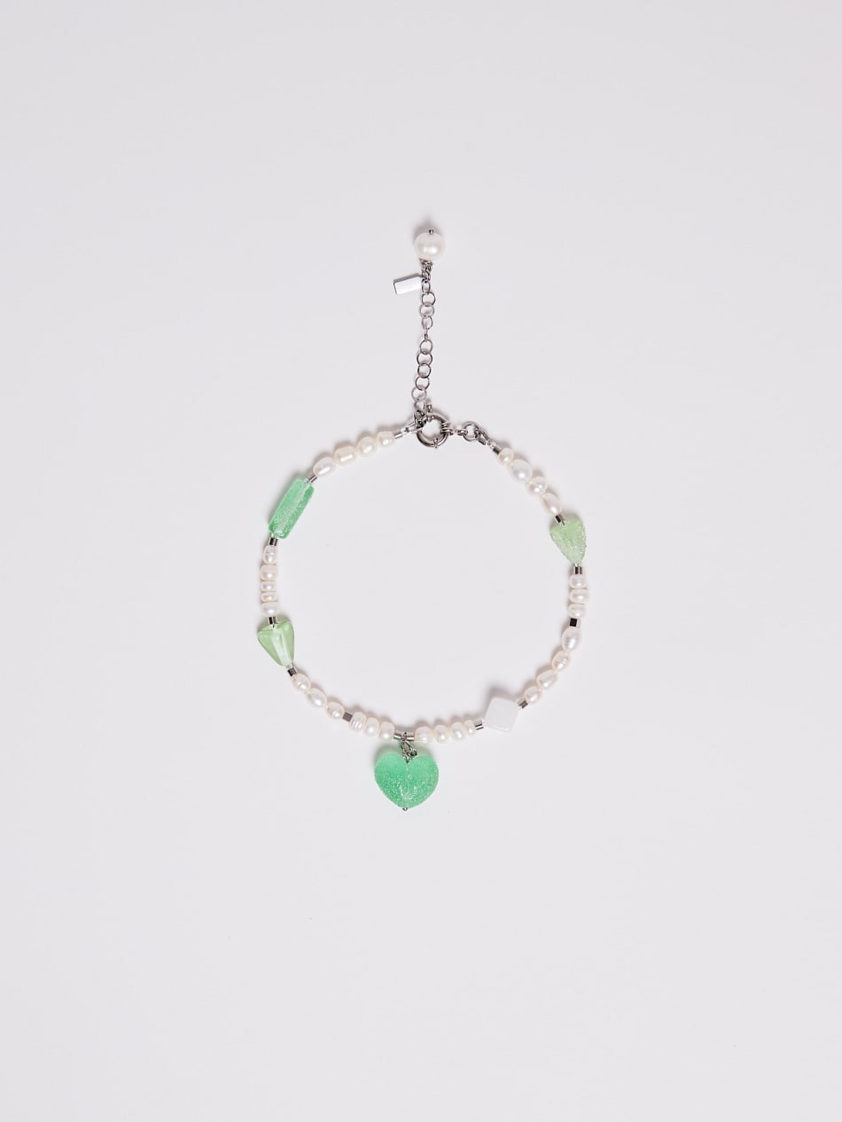 Necklace "Green train" image 1