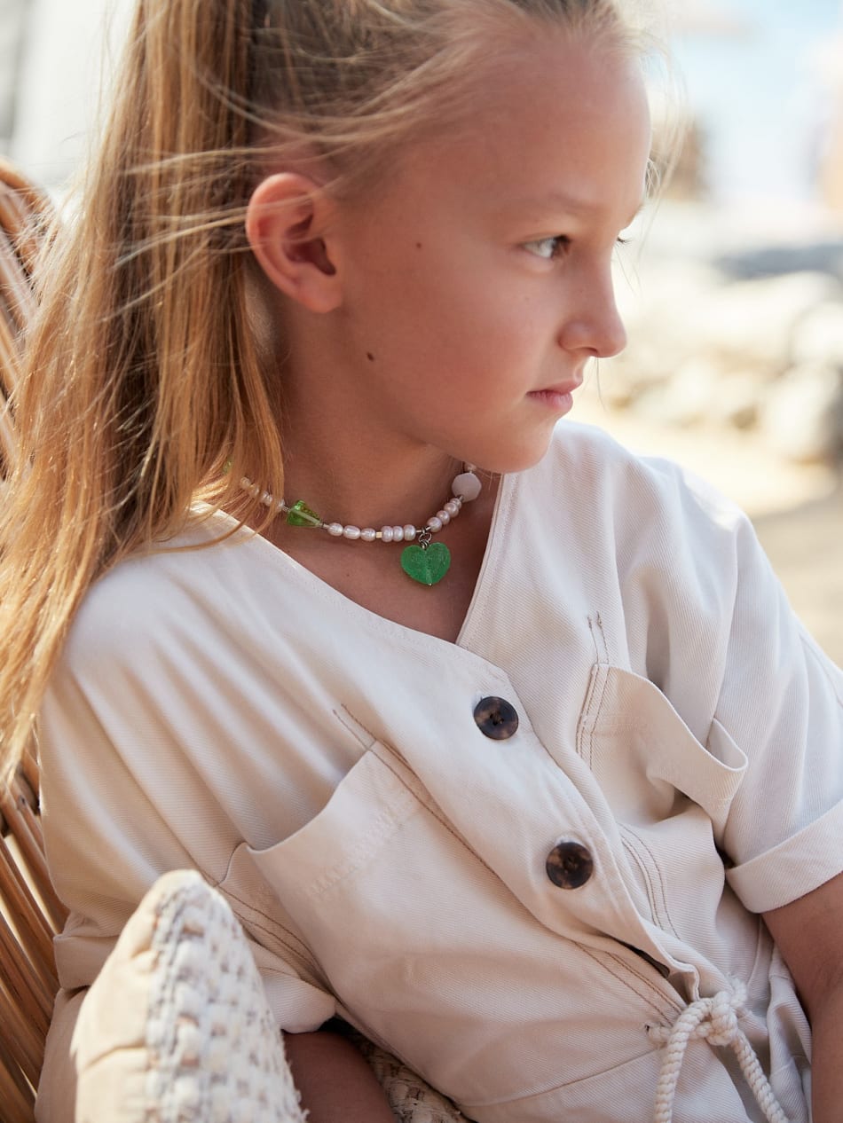 Necklace "Green train" image 2
