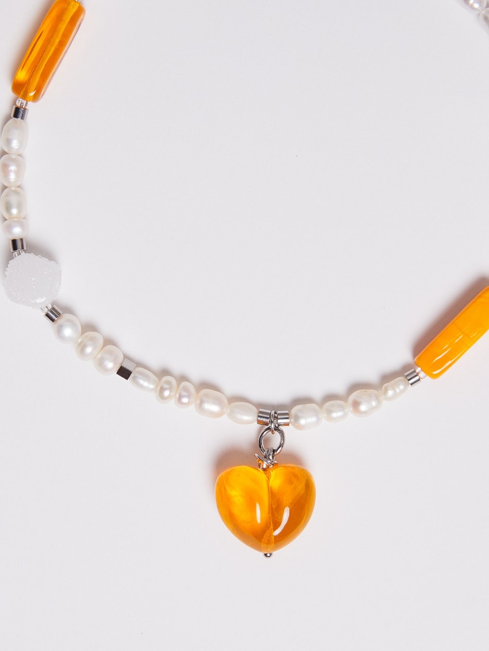 Necklace "Orange fountain" image 4