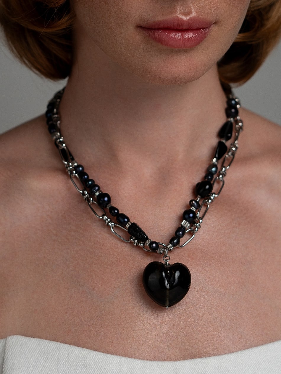Necklace "Nero Cuore” image 3