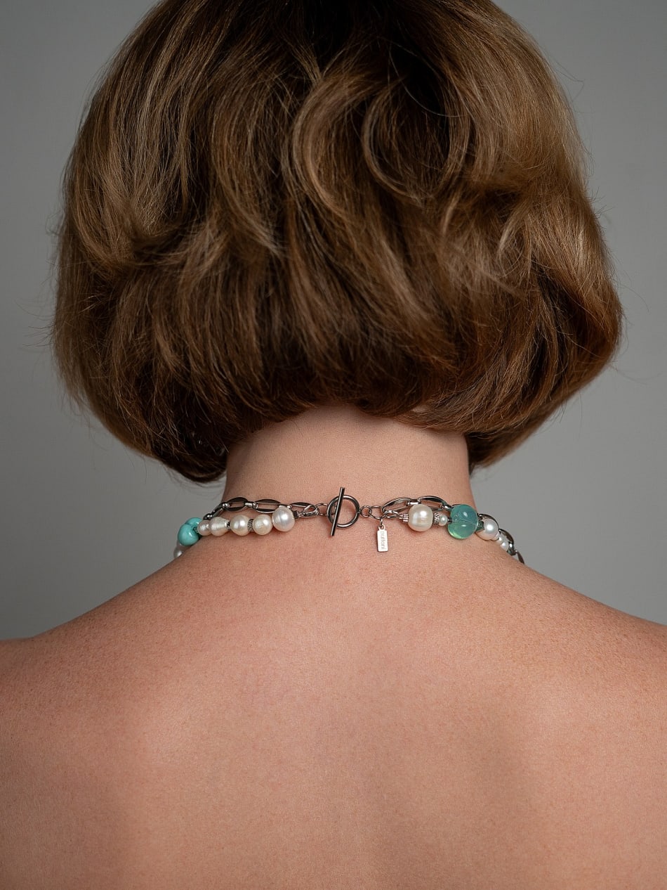 Necklace “Cool Blue Wing” image 6