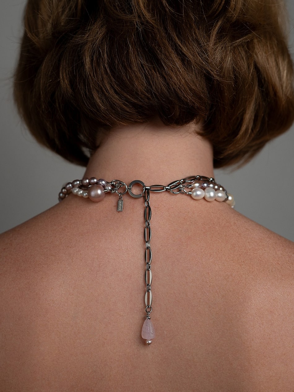 Necklace “Pink Garden” image 6