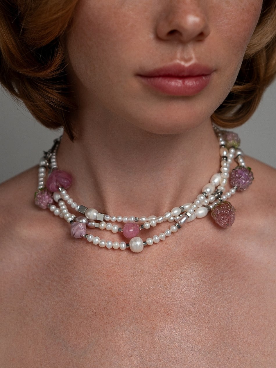 Necklace «Raspberry Jam» image 11