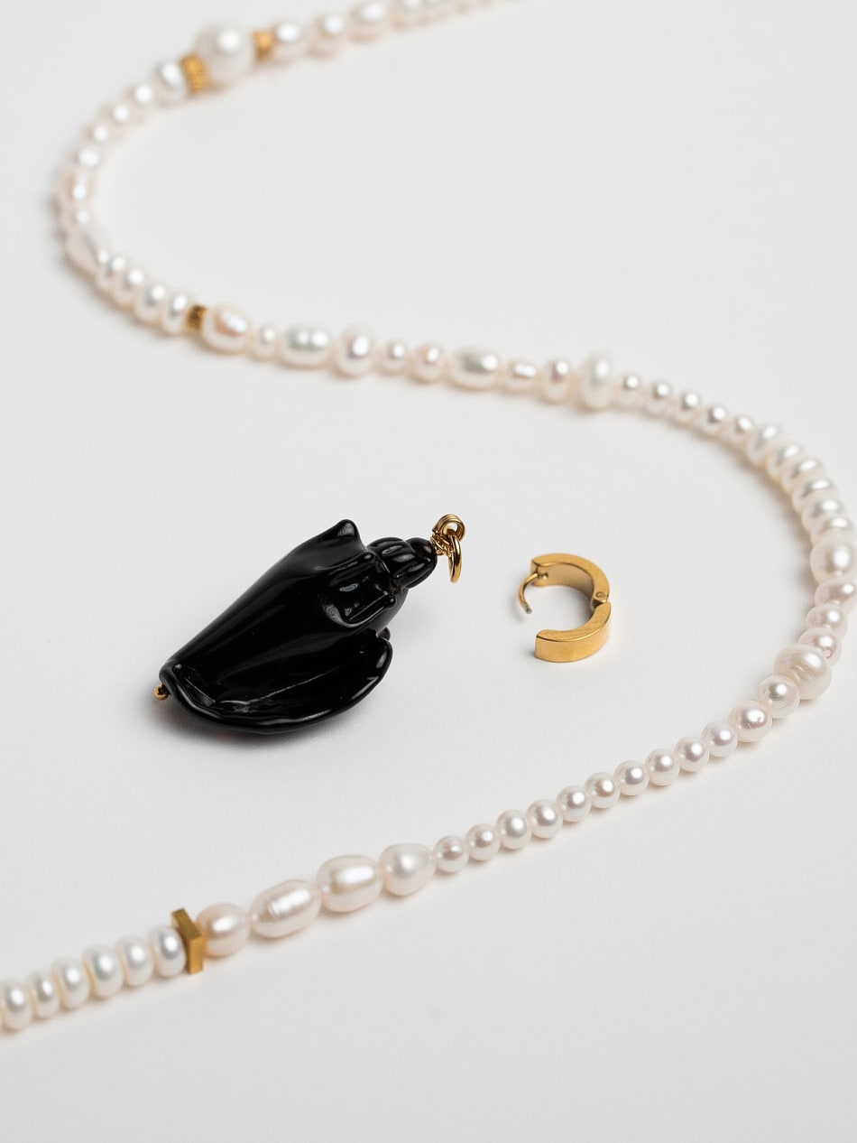 Necklace “Pearl Noir” image 7