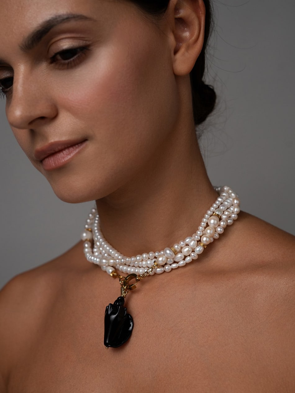 Necklace “Pearl Noir” image 2