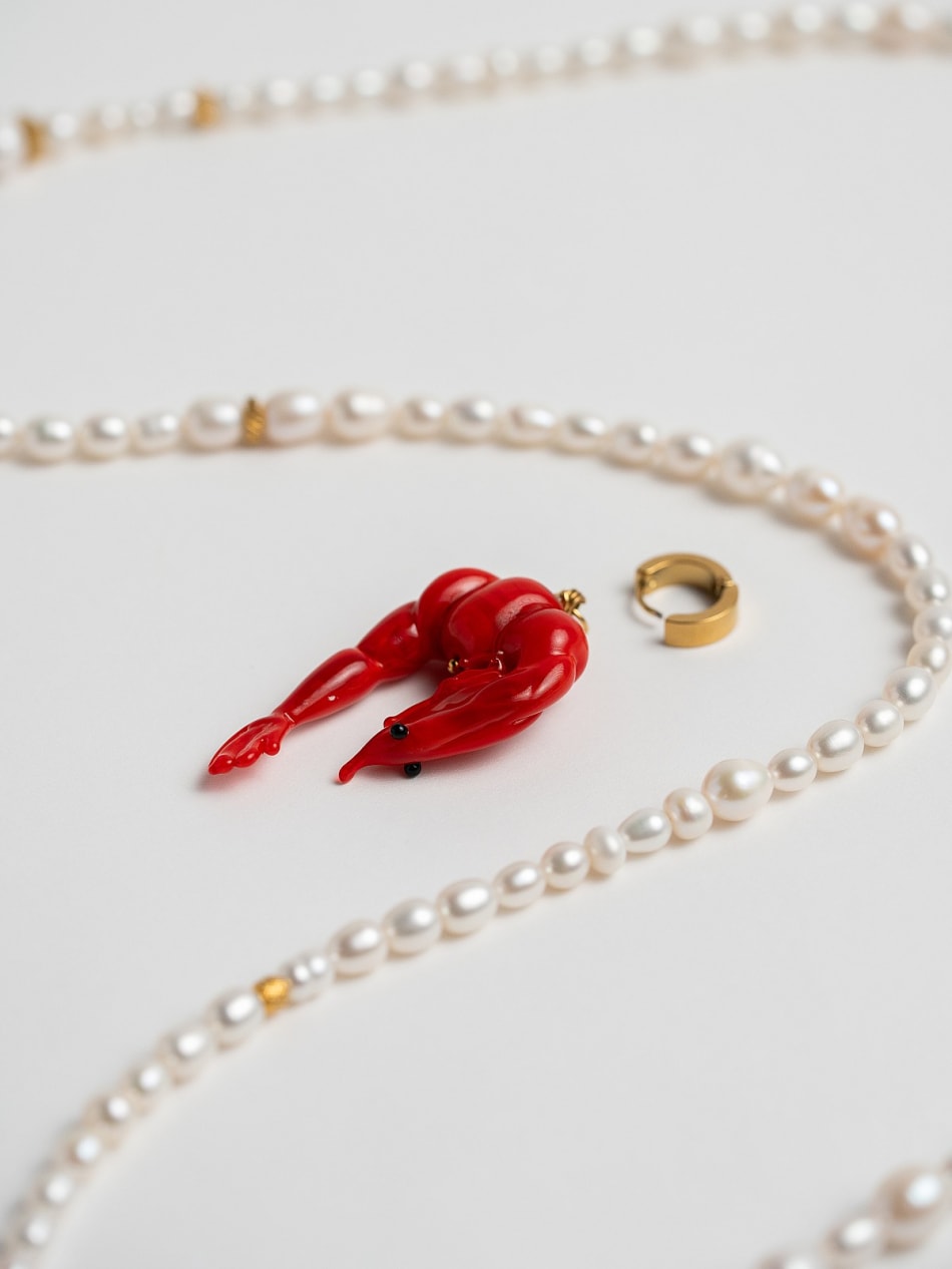 Necklace "Rosso Mare" image 4