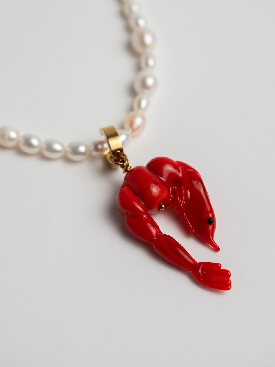 Necklace "Rosso Mare" image 3