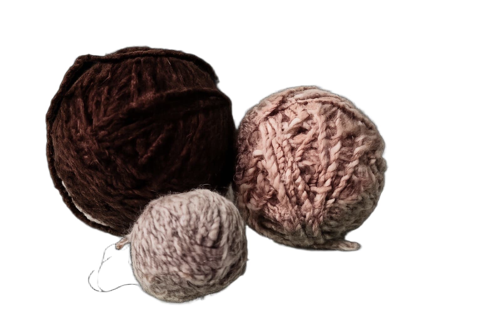 Ovillos de lana hilada a mano