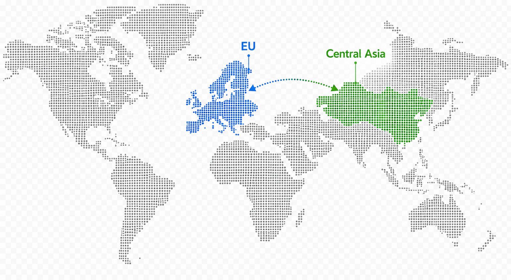 London and Astana connection map