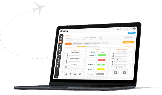 Laptop with Airplane