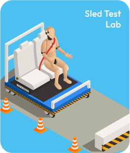 Crash testing process step two – sensor installation