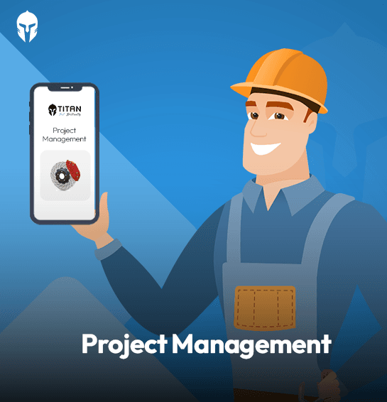 Test project management dashboard showing planning, scheduling, and resource tracking in Titan TLM