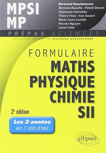 Formulaire Mpsimp Mathematiques Physiquechimie