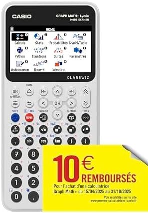 Vue 3 de Casio Graph Math Calculatrice
