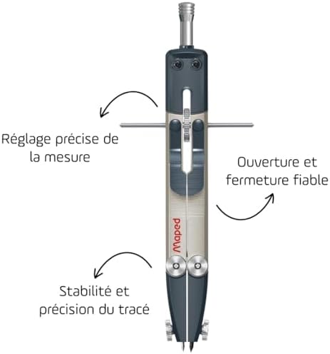 Vue 2 de Maped Compas Technique Metal