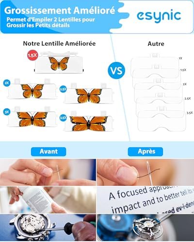 Vue 3 de Esynic Lunettes Loupe Grossissante