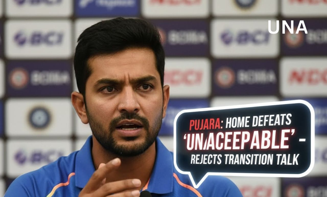 चेतेश्वर पुजारा ने ‘ट्रांज़िशन’ वाली बात को खारिज किया, कहा—घर में हार बिल्कुल अस्वीकार्य