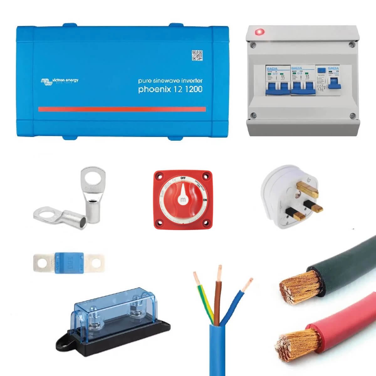 Small Inverter Kit 1200VA Inverter Kit – Includes Victron Phoenix 12V Inverter - nohma.com ⚡