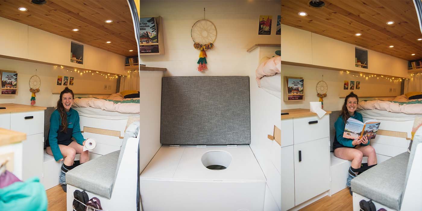 How to build a DIY composting toilet in a campervan - nohma.com ⚡
