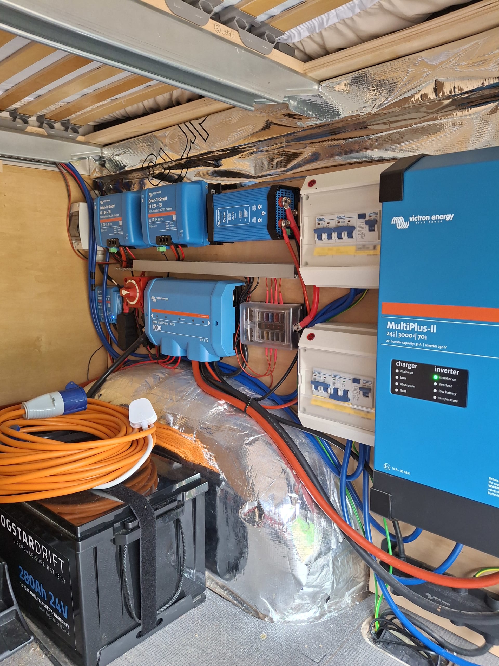 electrical system designed by nohma in Nigel & Sharon's self converted VW Crafter