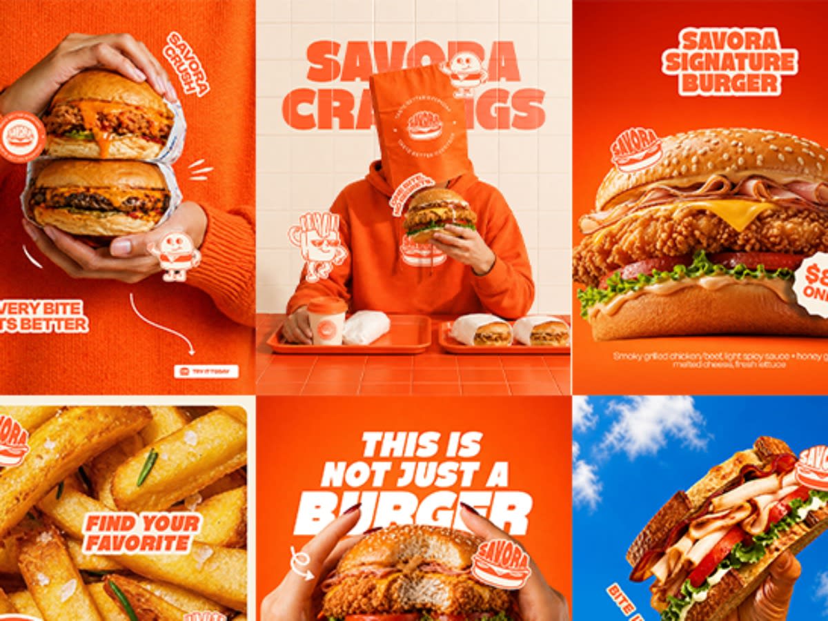 Fast Food Social Media Design for Savora