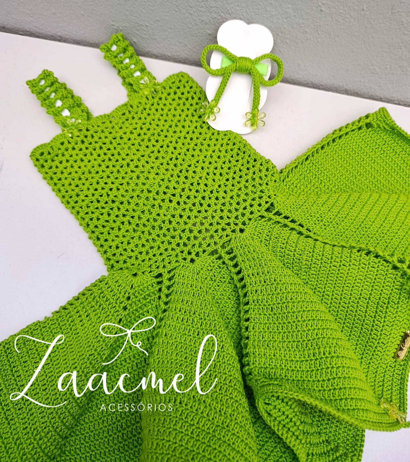 Conjunto Crochê Verde Fresh Kids