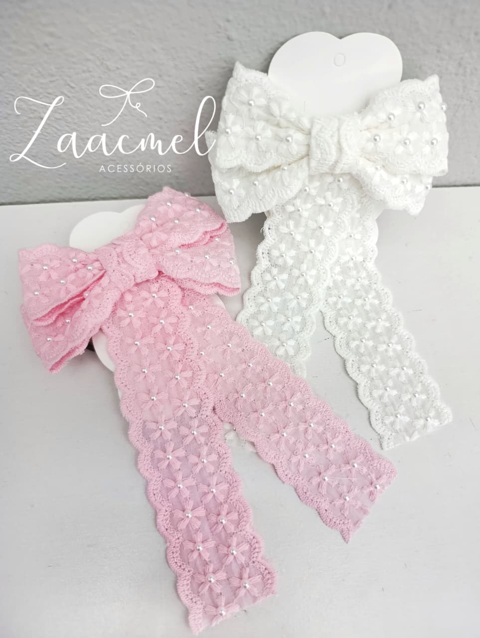 Laço Renda Pérola Lux