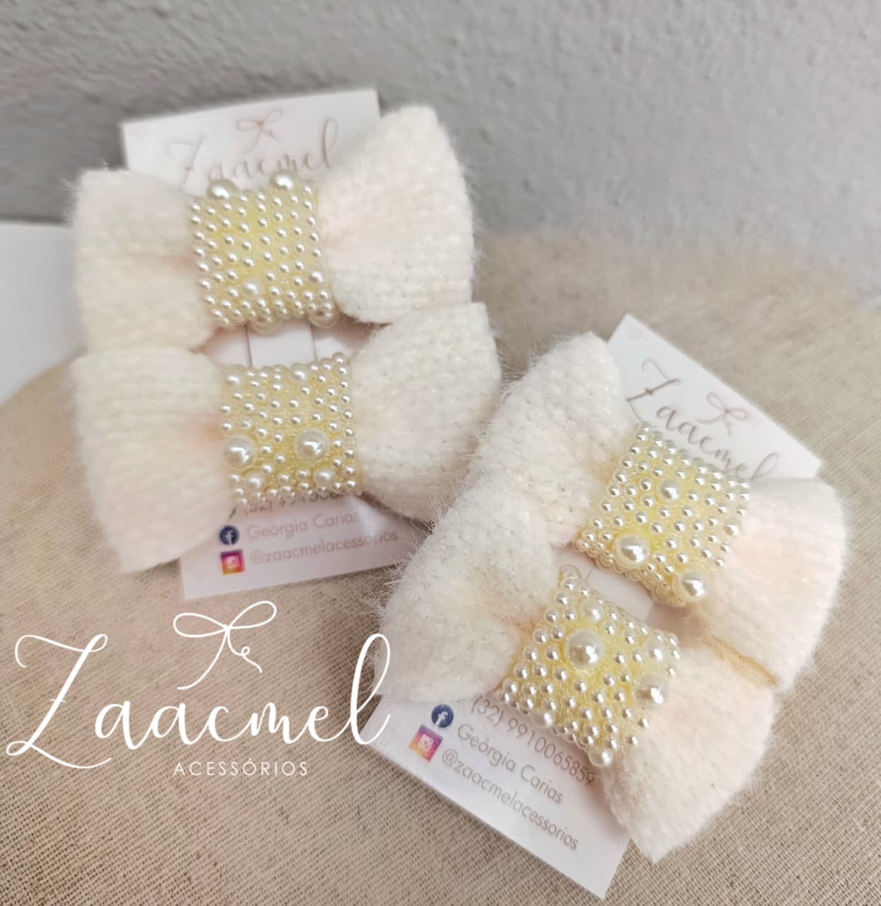 Laço Plush Pérola Premium