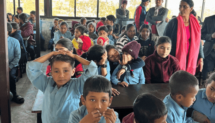 Social Work Volunteering in Sanskrit Higher Secondary School