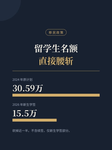 留学生名额腰斩：15.5万