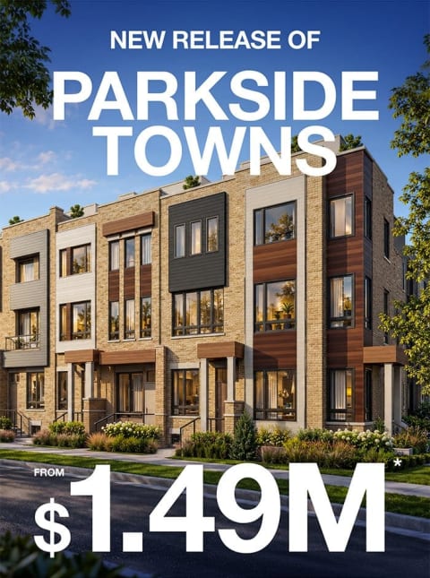 多伦多 Parkside Towns 新释放：149万起，双车库+Miele