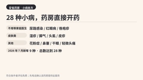 安省药房能开药的病已经到28种了