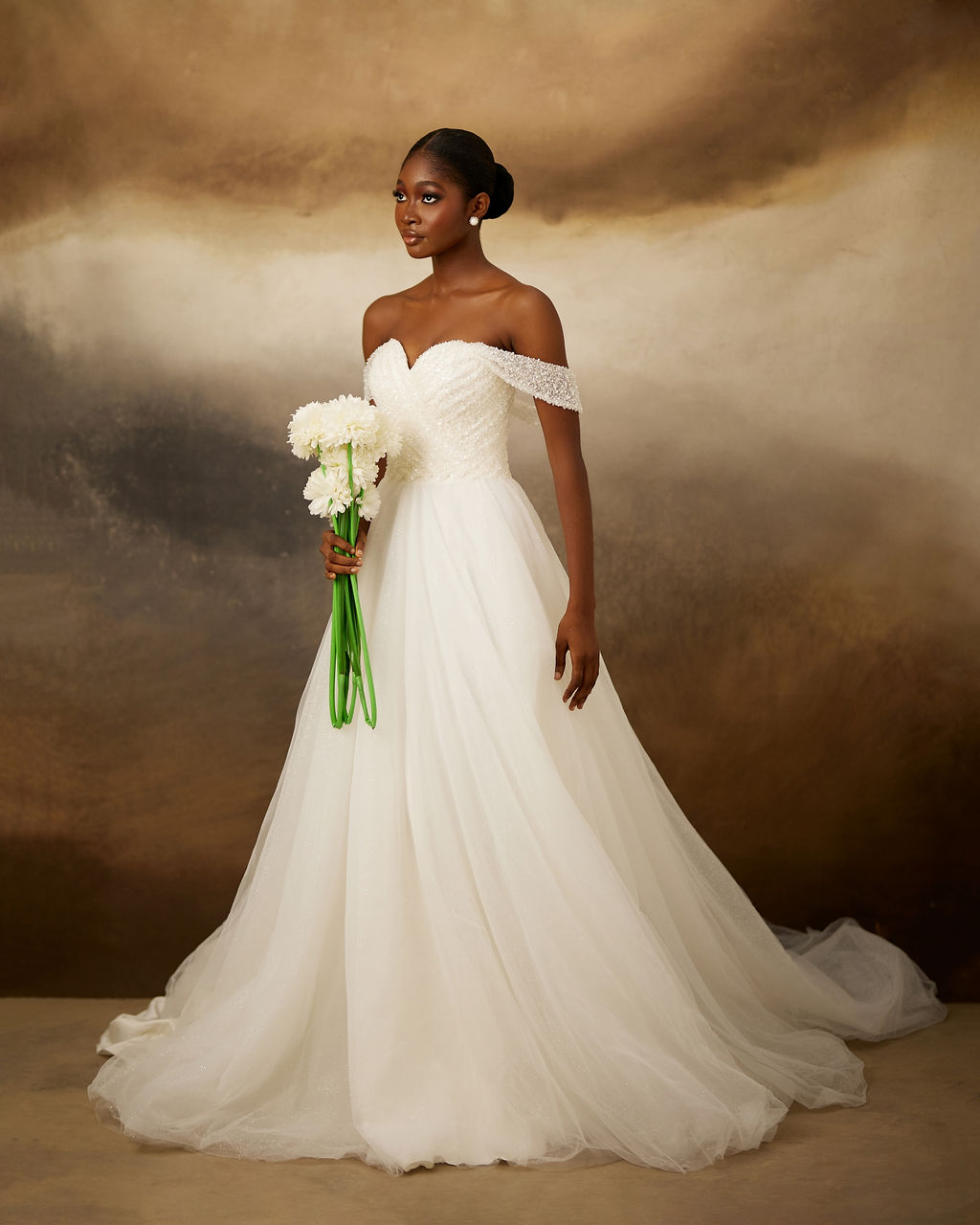 Beautiful wedding dress from Peony Bridal Boutique Lagos collection 3