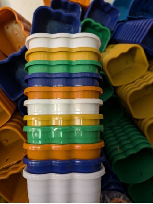 6 pots set || wall pots wave design small | Mix colors 