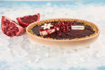 Cheese Ice Cream with Pomegranate Pottery