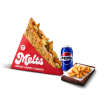 Single Cheese Burger with Wedges & Drink