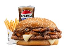 Mushroom N Swiss Burger Combo Large