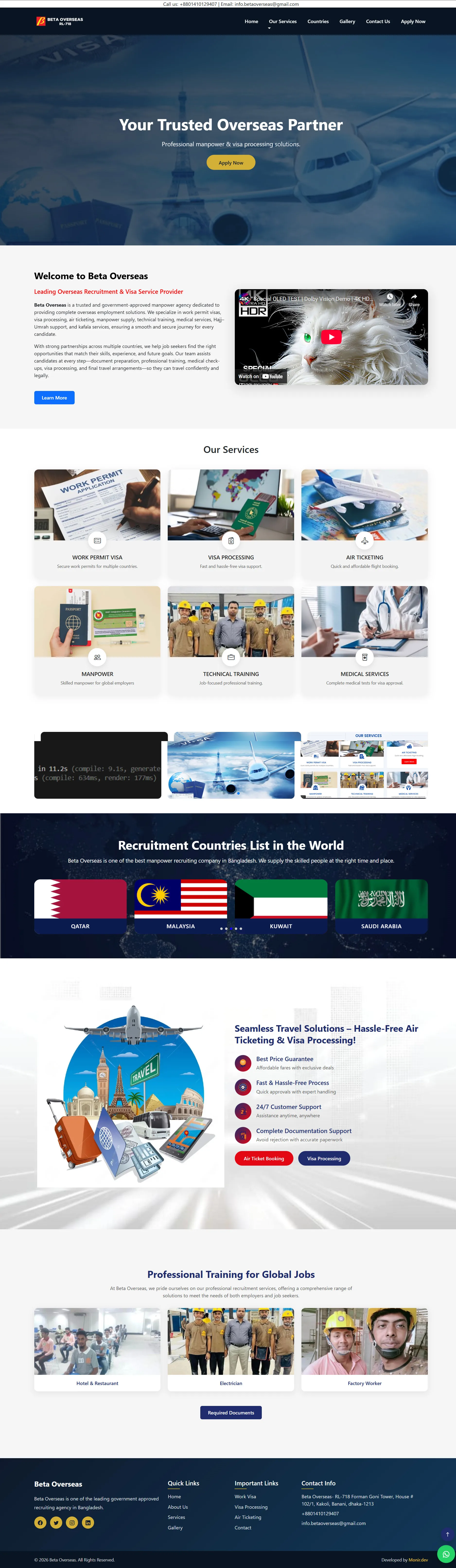 Complete Travel Agency & Visa Processing Web Application - slide 1