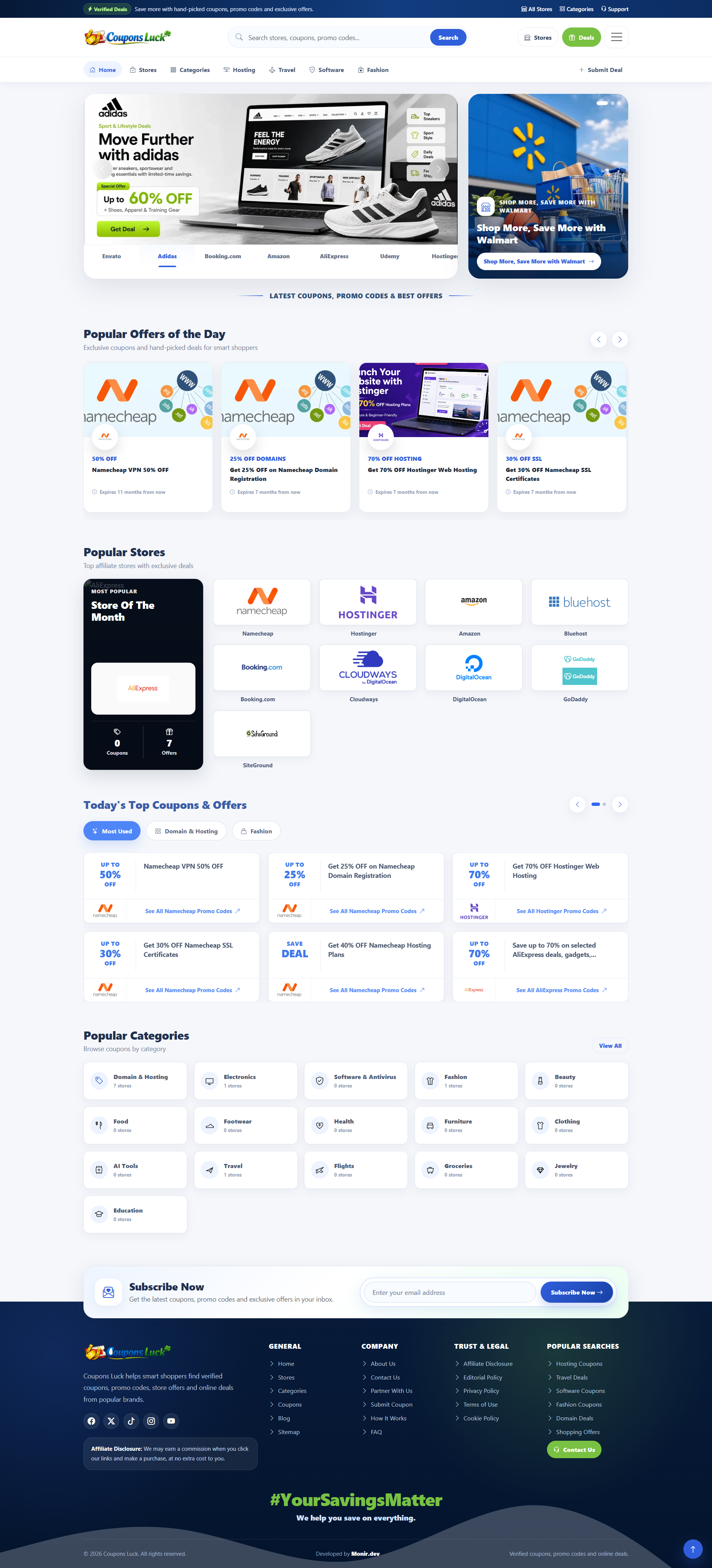 Coupons Luck – Affiliate Coupon & Deals Platform