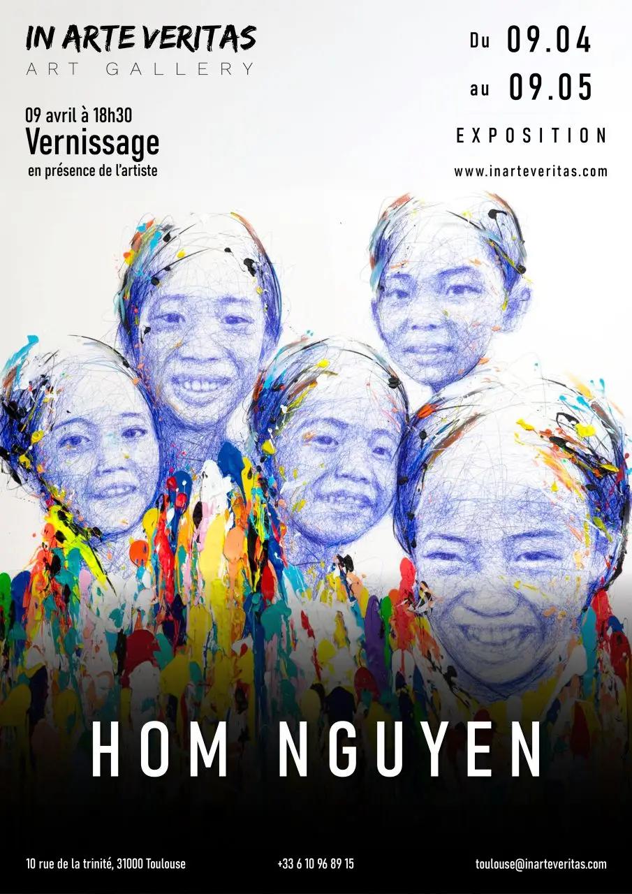 Affiche de Exposition Hom Nguyen : Portraits et Sensibilité
