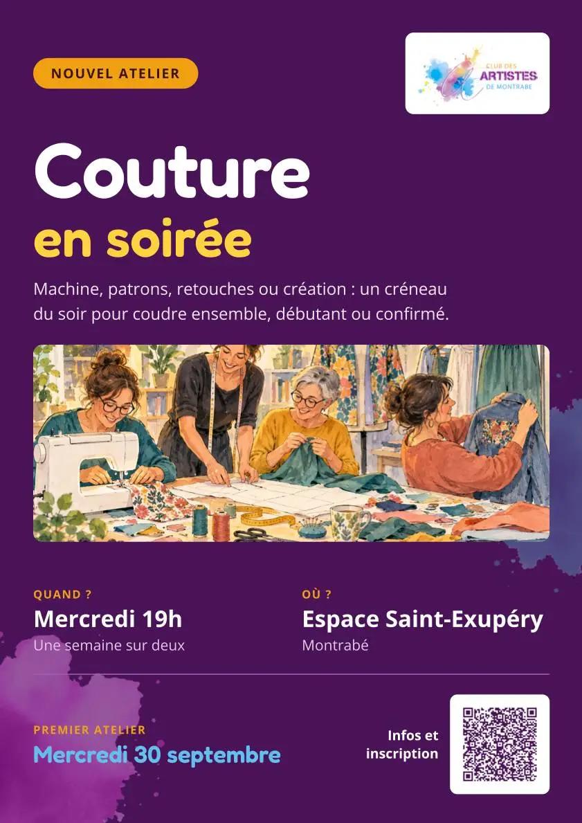 Affiche Atelier Couture Soir