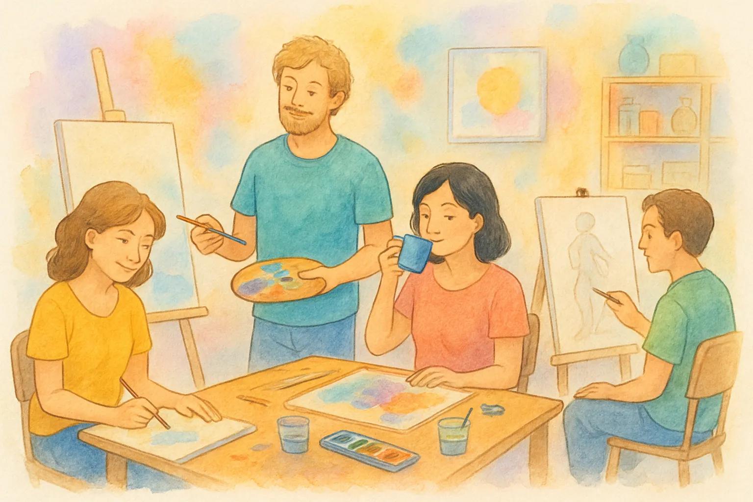 Illustration de l'Atelier adulte journée - Atelier d'art à Montrabé