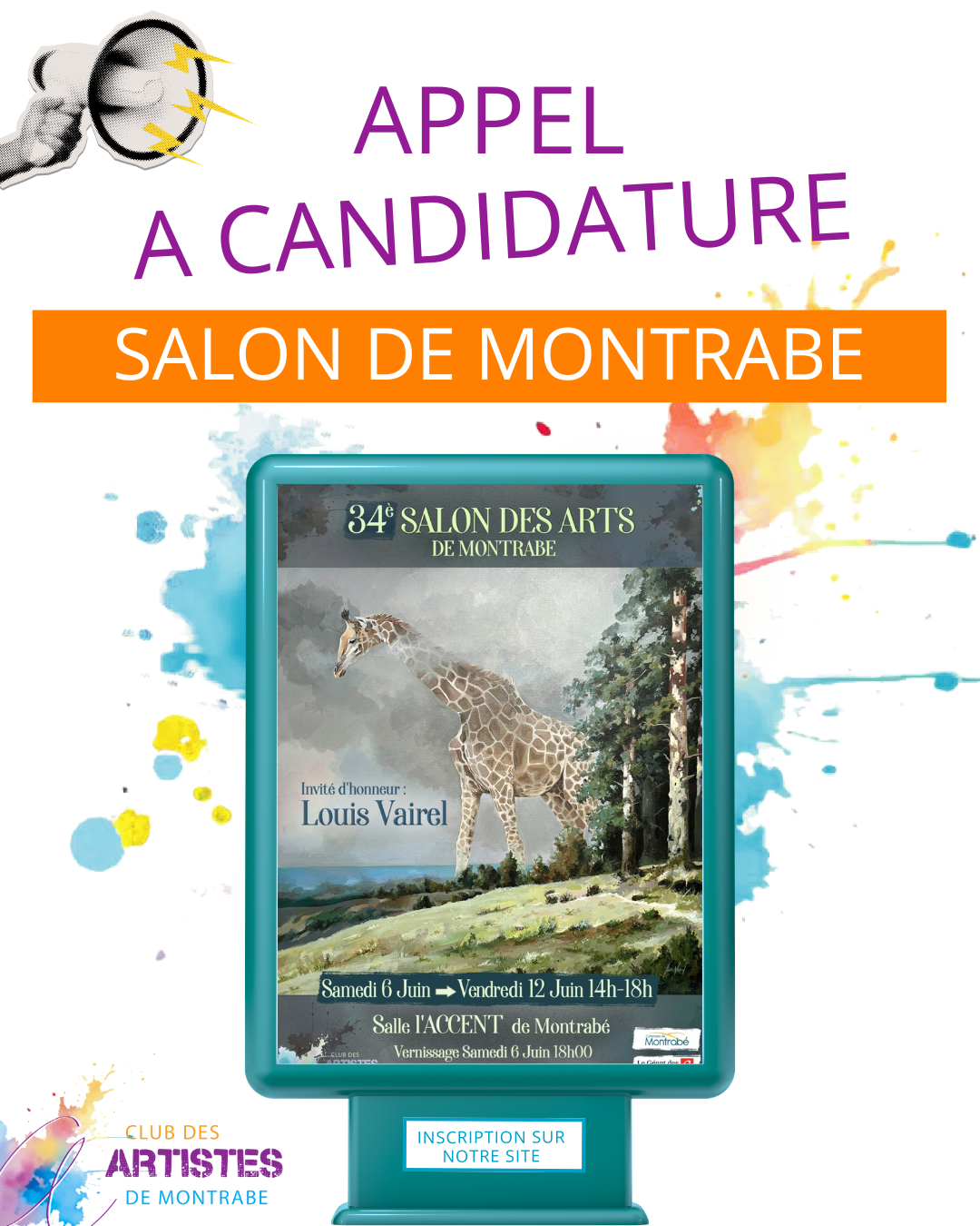 Illustration de l'article : 
Appel à candidatures : les inscriptions pour le Salon des Arts 2026 sont ouvertes