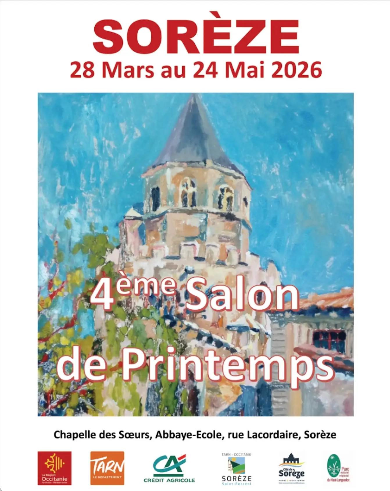 Affiche 4ème Salon de Printemps de Sorèze : L'art local à l'honneur