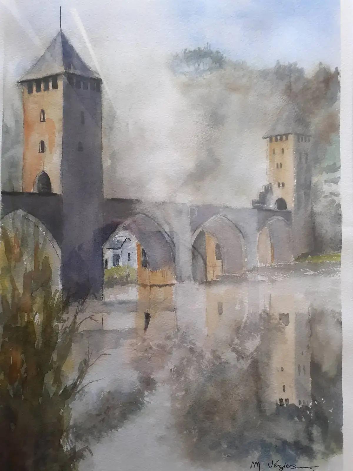 VEZIERS MONIQUE Monique - Brume au Pont Valentré ()